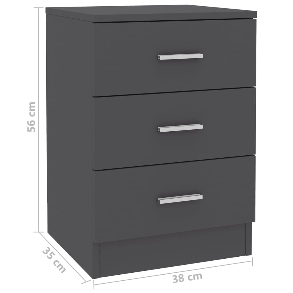 Bedside Cabinet Grey