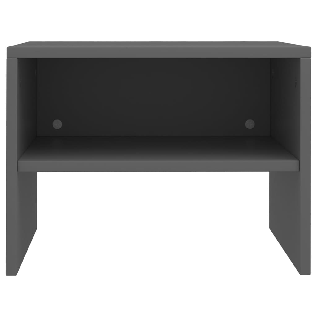 Bedside Cabinet Grey 40x30x30 cm Chipboard