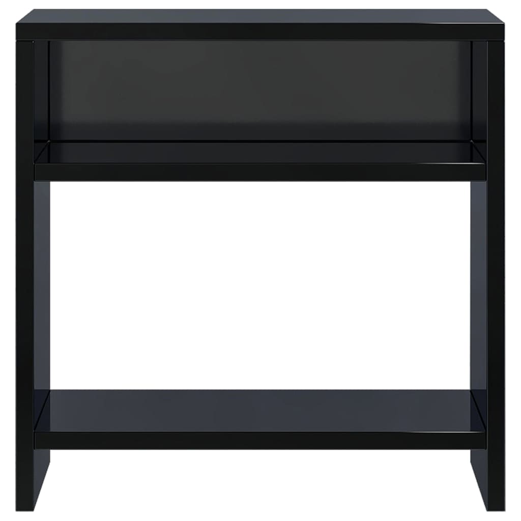 Bedside Cabinet High Gloss Black 40x30x40 cm Chipboard