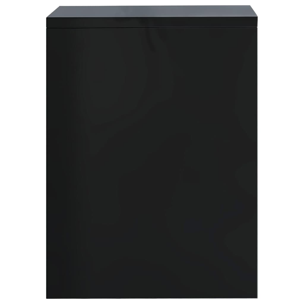 Bedside Cabinet High Gloss Black 40x30x40 cm Chipboard