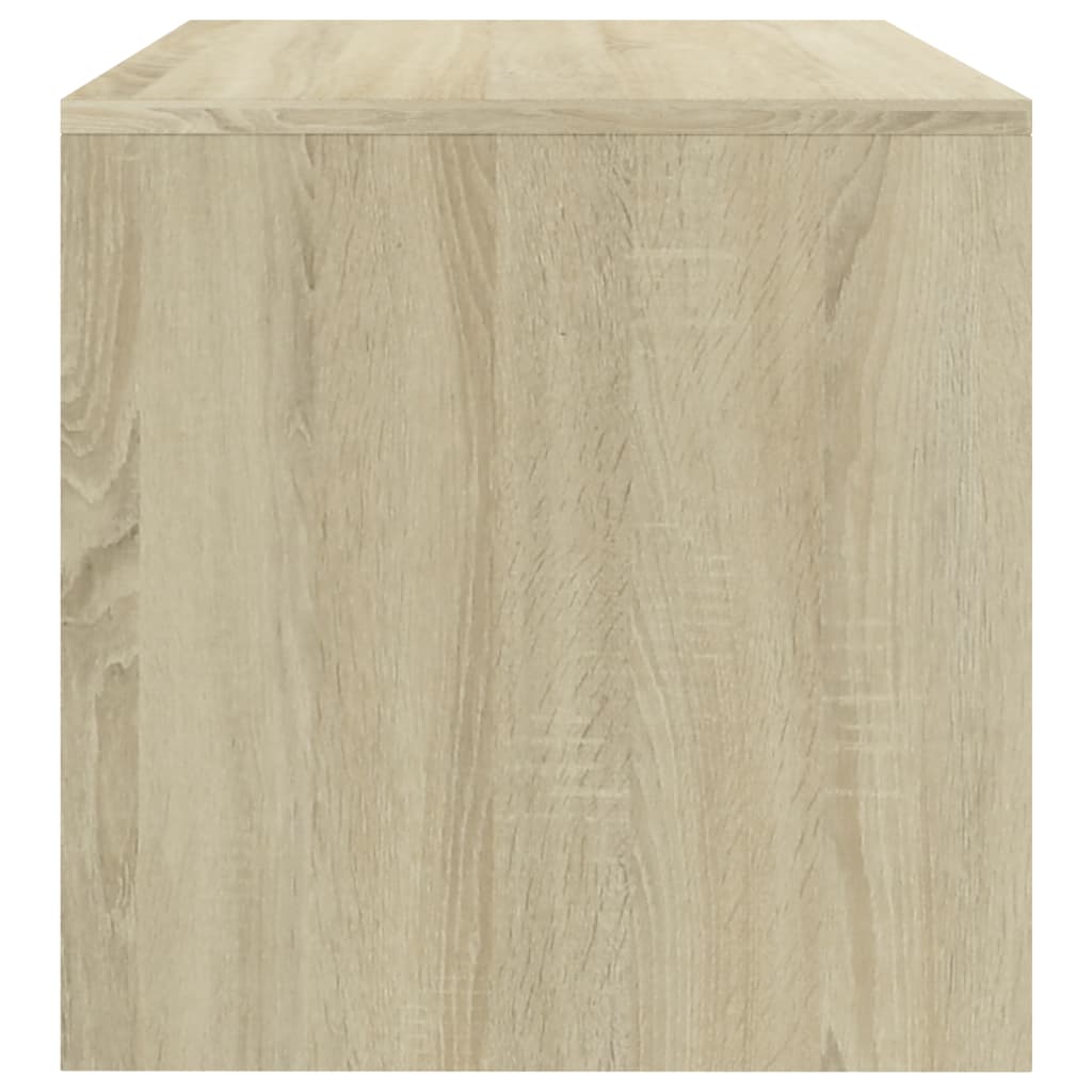 Bedside Cabinet White and Sonoma Oak 40x30x30 cm Chipboard