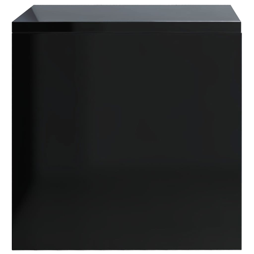 Bedside Cabinets 2 pcs High Gloss Black 40x30x30 cm Chipboard