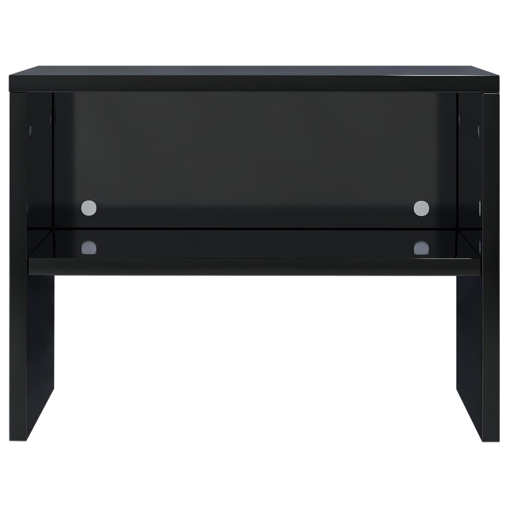 Bedside Cabinets 2 pcs High Gloss Black 40x30x30 cm Chipboard