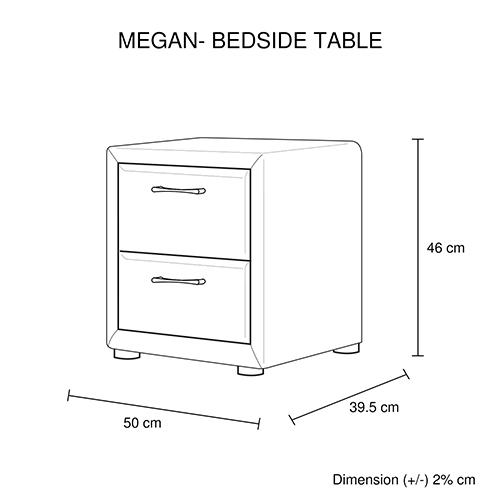 Bedside Table Bedroom Unit with Drawer Megan