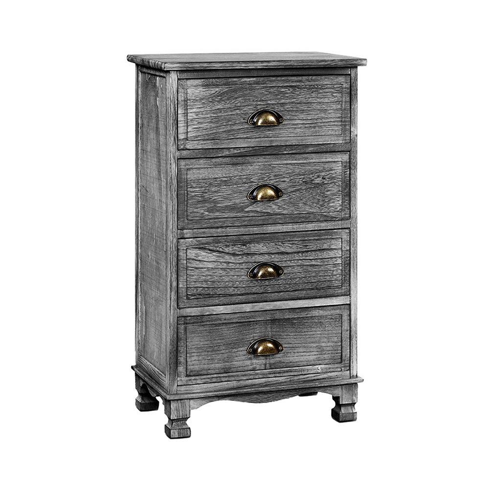 early sale simple deal Bedside Tables Drawers Cabinet Vintage 4 Chest of Drawers Grey Nightstand