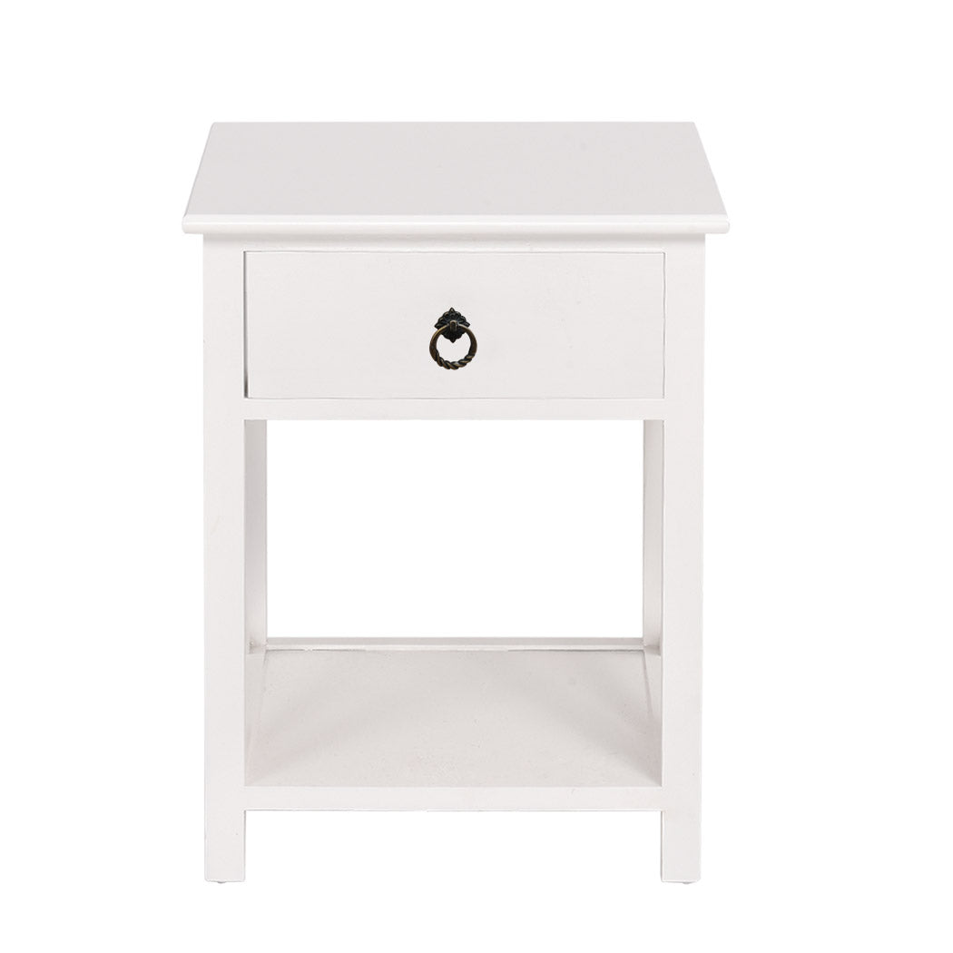 Bedside Tables With Drawers Nightstand Storage Cabinet  Bedroom