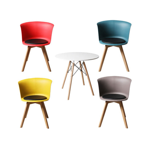 Beech wood 4Pcs Office Meeting Chair Set