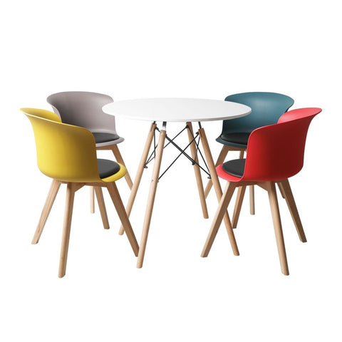 office & study Beech wood 4Pcs Office Meeting Chair Set