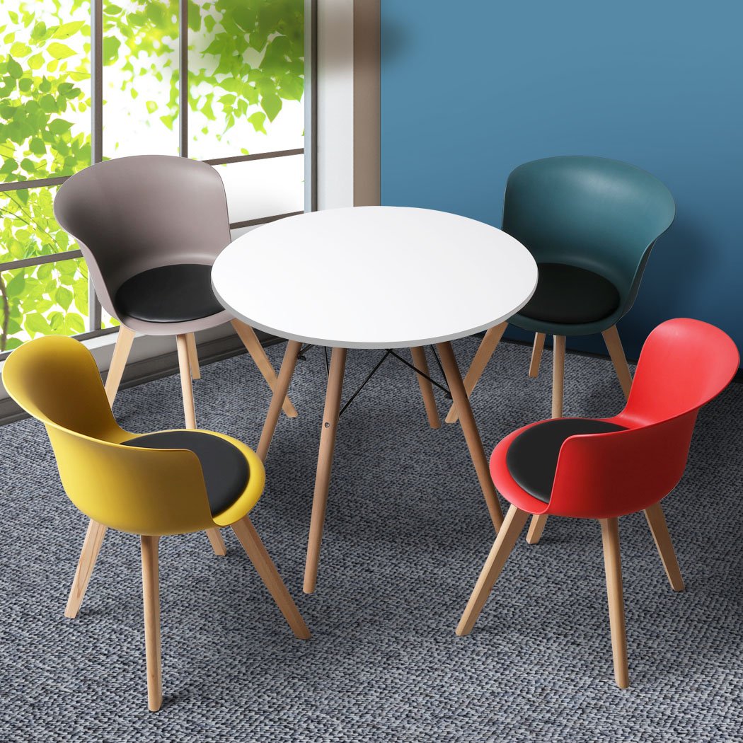 office & study Beech wood 4Pcs Office Meeting Chair Set