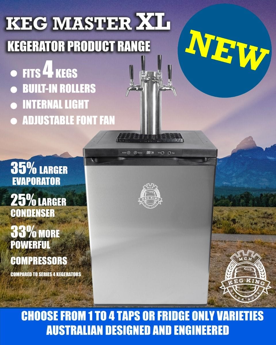 Beer Keg Fridge KegMaster Series XL Kegerator With Two Beer Taps