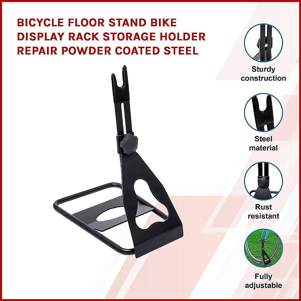 Bicycle Floor Stand Bike Display Rack Storage Holder Repair Powder Coated Steel