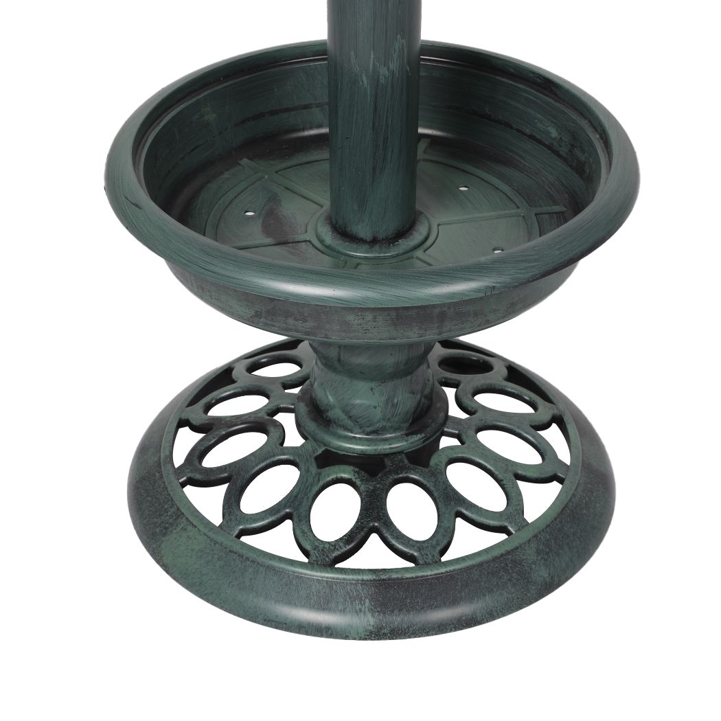 Bird Bath and Feeder Solar Light Food Station Outdoor Garden