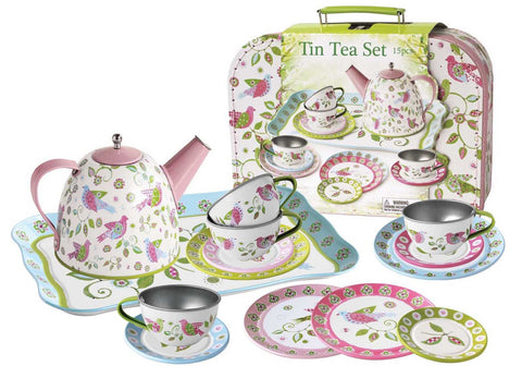 toys for infant Bird Tin Tea Set Suitcase