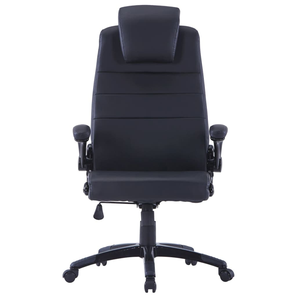 vidaxl50- Black Artificial Leather Swivel Chair Adjustable