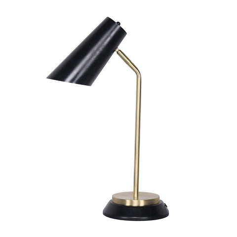 Black/Brass Table Lamp