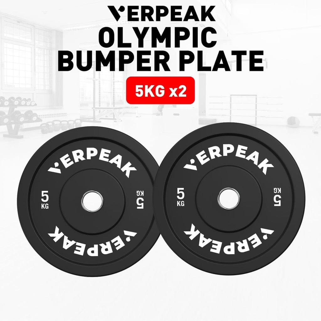 Black Bumper Weight Plates-Olympic 5Kgx2