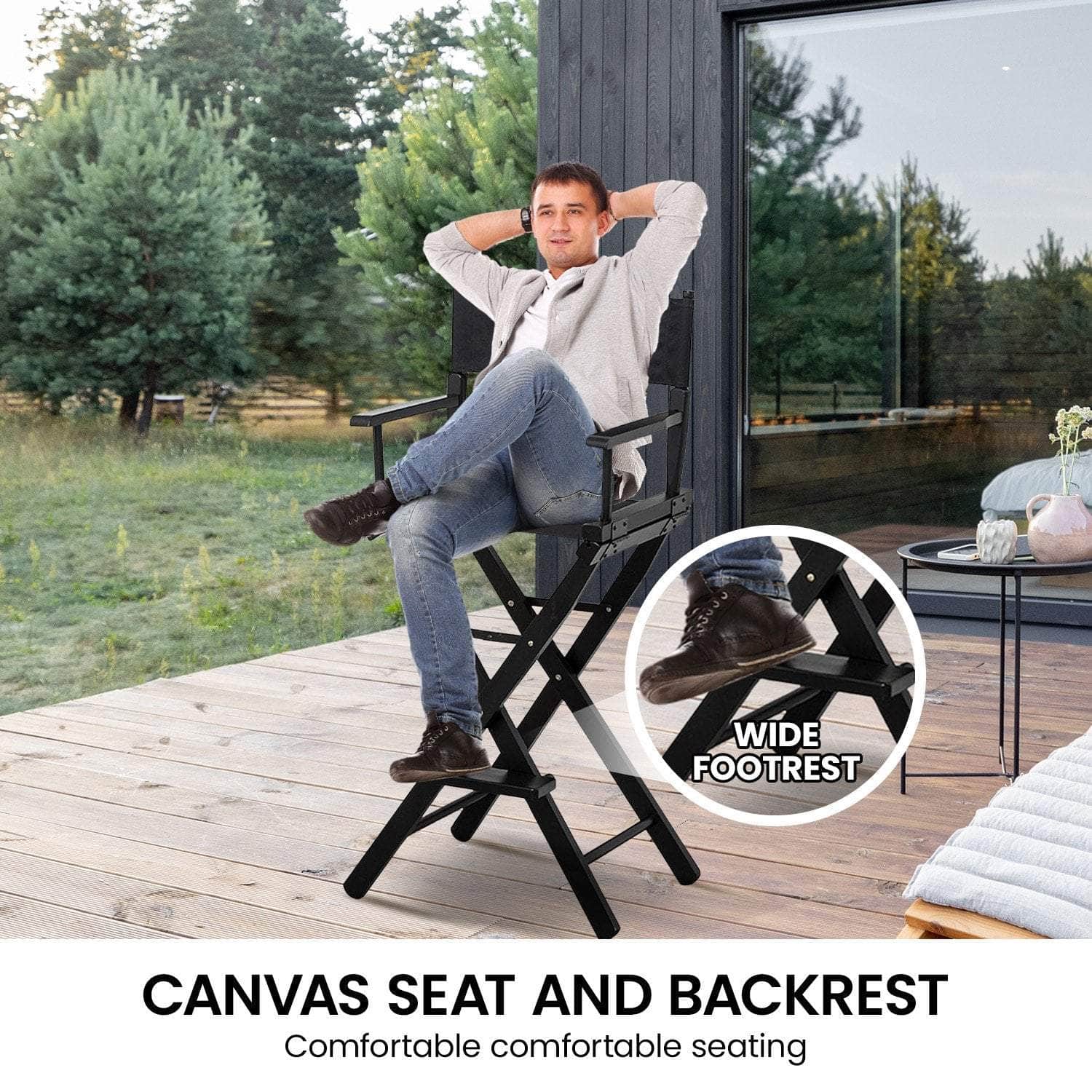 Black Director's Seat Tall Chair, Chair