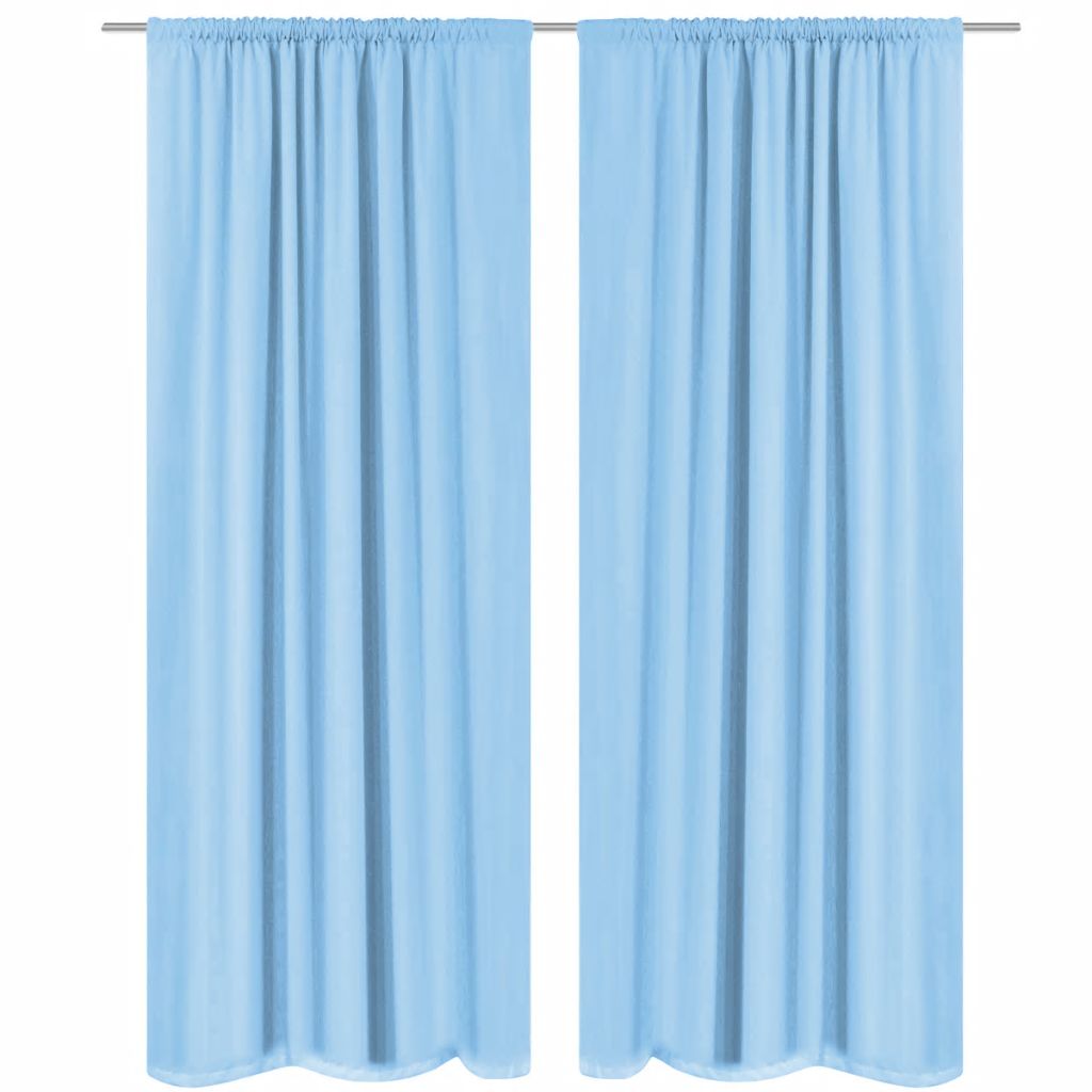 Blackout Curtains 2 pcs Double Layer 140x245 cm Turquoise