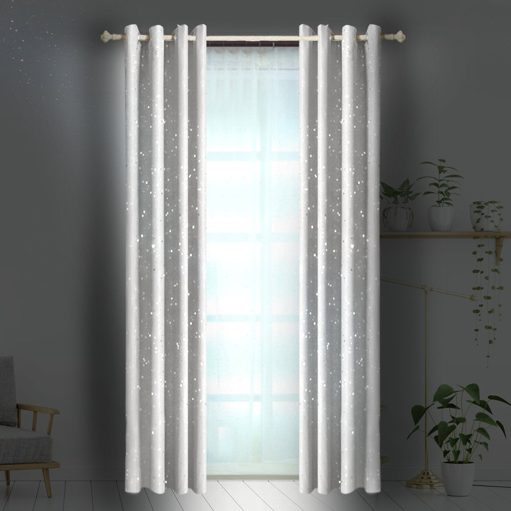 Living Room Blackout Curtains 3 Layers Eyelet Pure Fabric