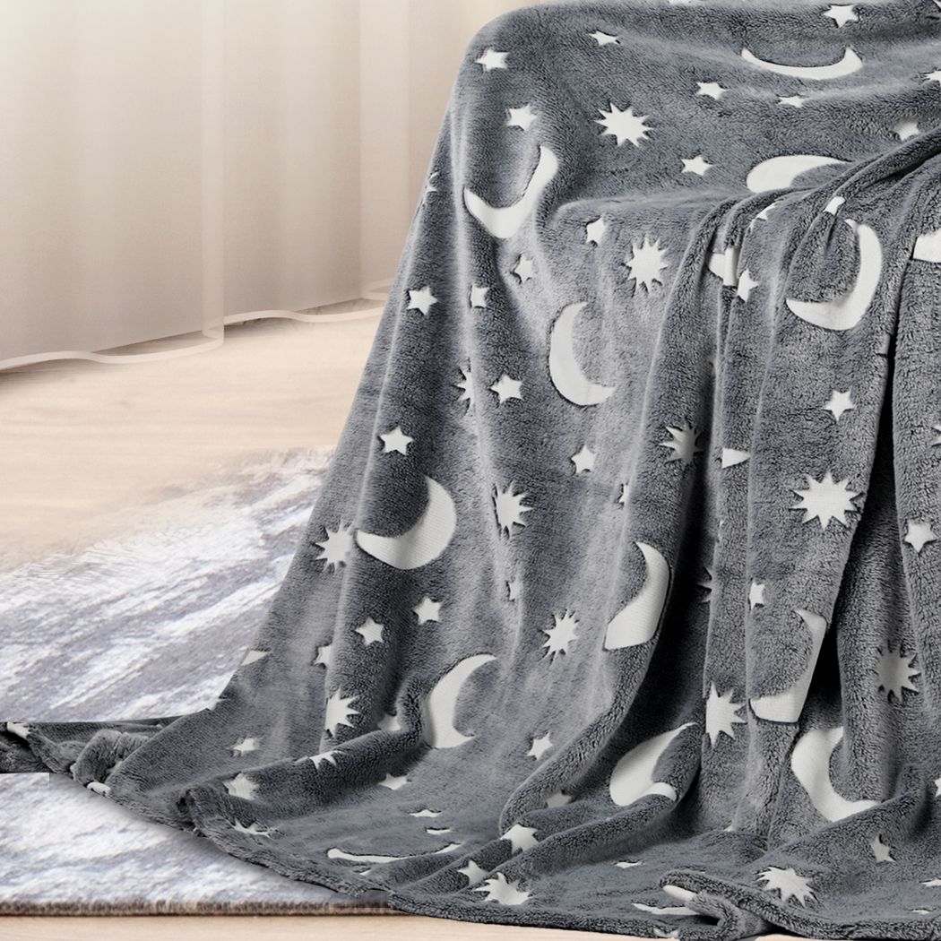 Blanket Soft Warm Large Sofa Flannel Glow in the Dark L/M