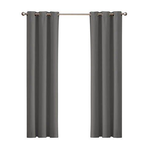 living room Blockout Curtain Blackout Curtains Eyelet Room 102x160cm Charcoal