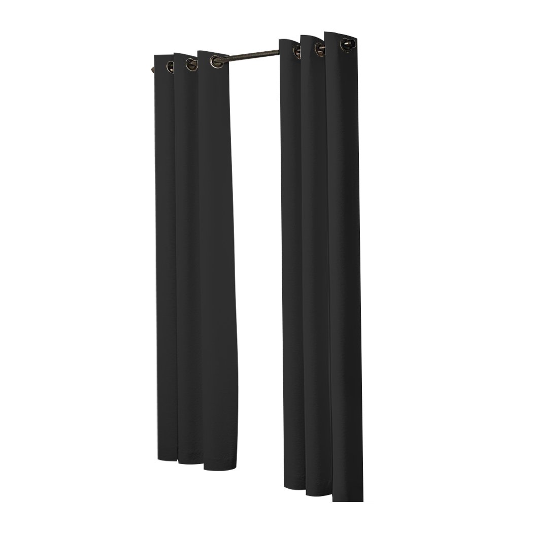 living room Blockout Curtain Blackout Curtains Eyelet Room 102x213cm Black