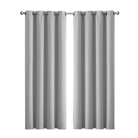 living room Blockout Curtain Blackout Curtains Eyelet Room 102x275cm Grey