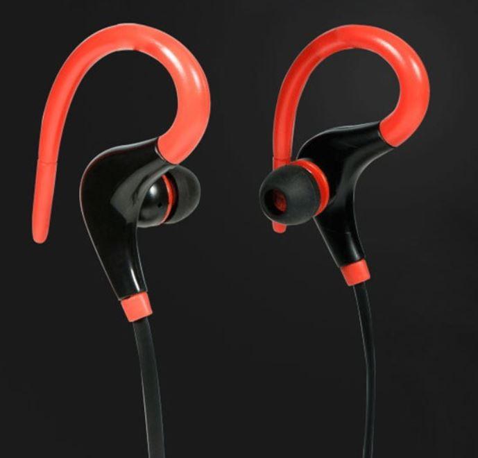 electronics Bluetooth Earphones Ear Hook Red