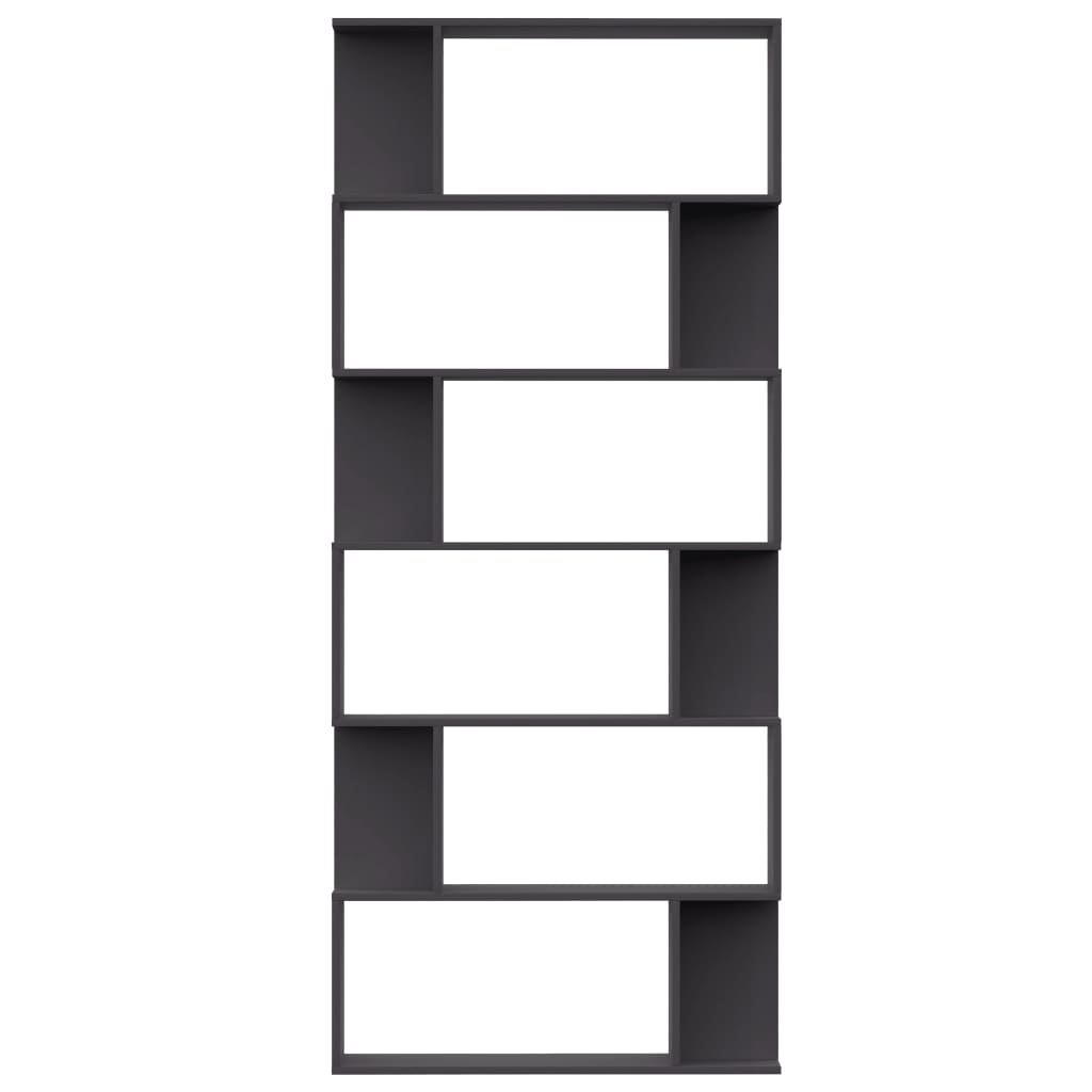 Book Cabinet/Room Divider Grey 80x24x192 cm Chipboard