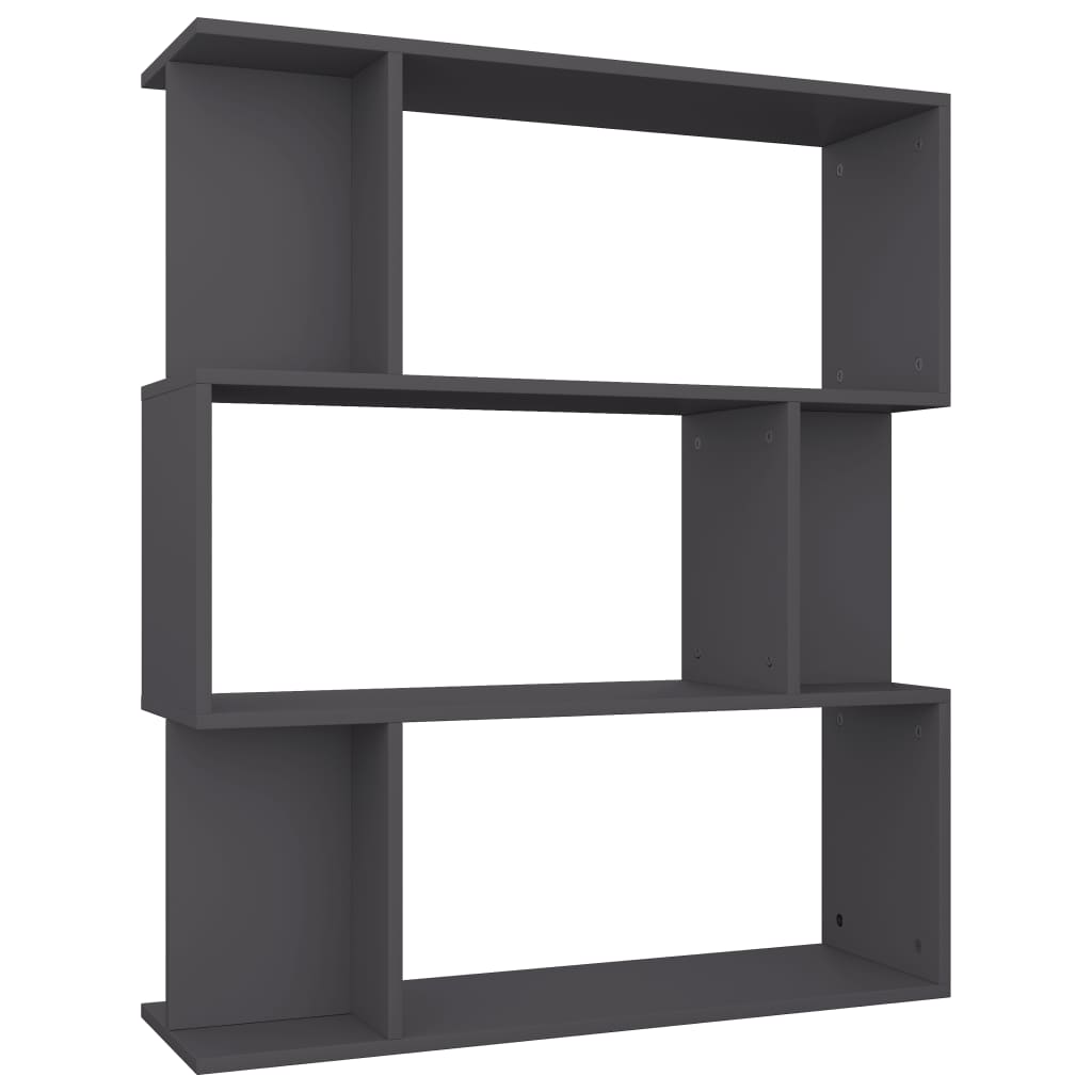 Book Cabinet/Room Divider Grey 80x24x96 cm Chipboard
