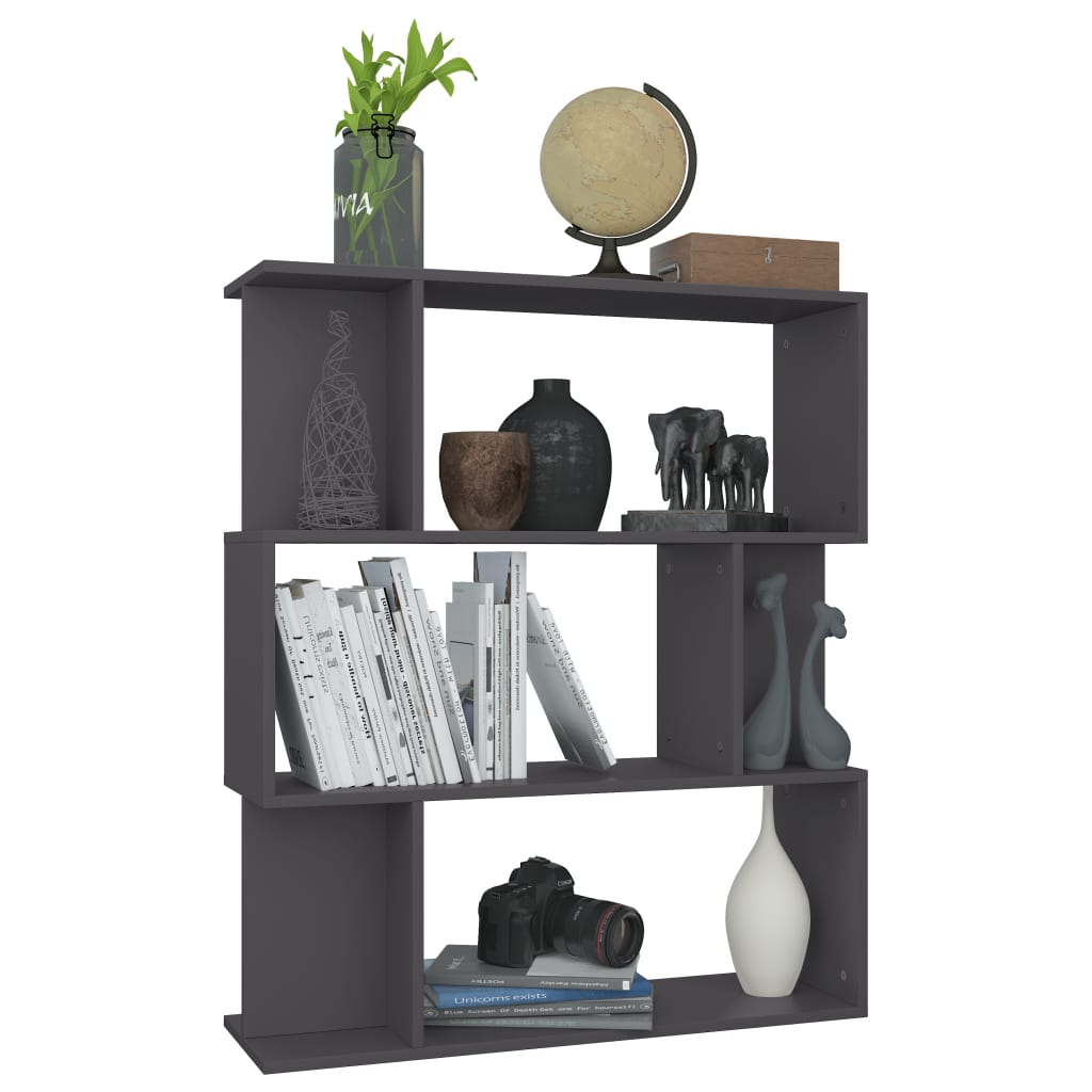 Book Cabinet/Room Divider Grey 80x24x96 cm Chipboard