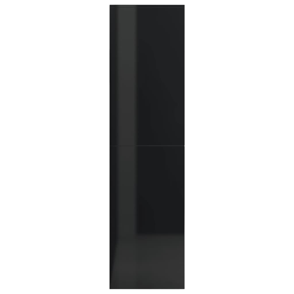 Book Cabinet/Room Divider High Gloss Black 155x24x160 cm Chipboard