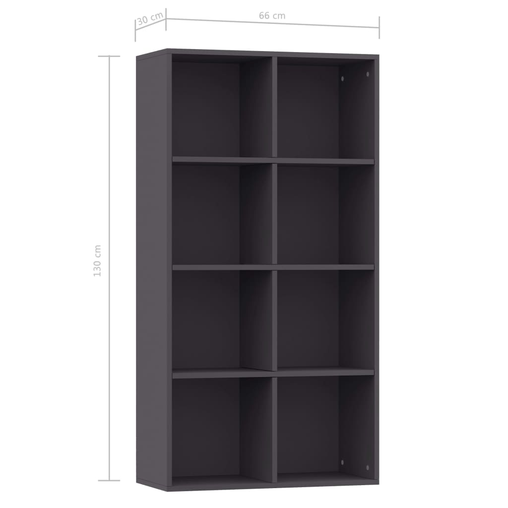 Book Cabinet/Sideboard Grey 66x30x130 cm Chipboard