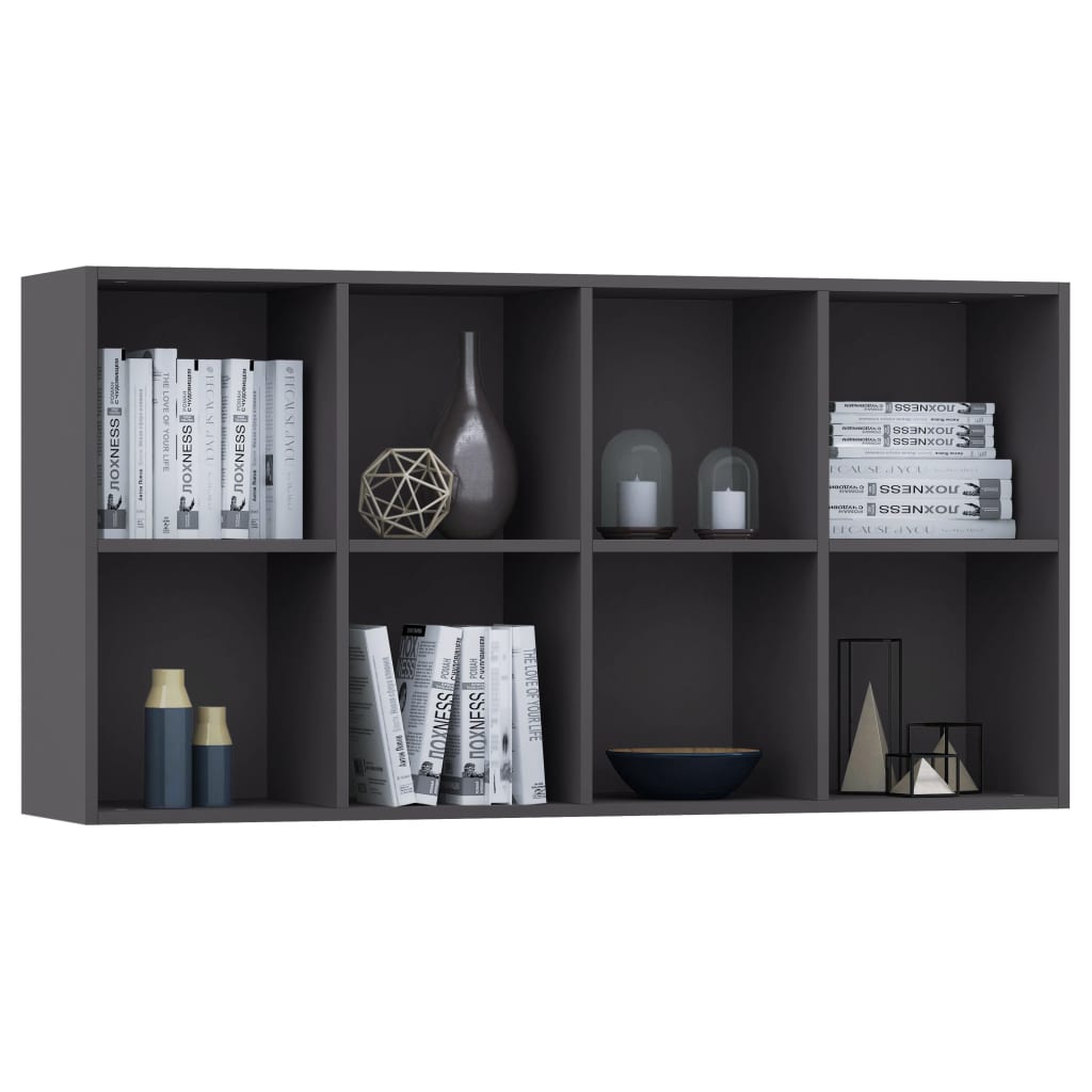 Book Cabinet/Sideboard Grey 66x30x130 cm Chipboard