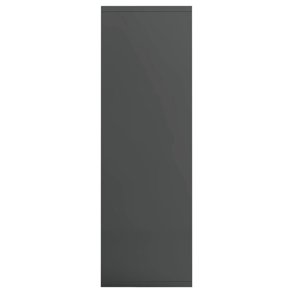 Book Cabinet/Sideboard High Gloss Grey 45x25x80 cm Chipboard
