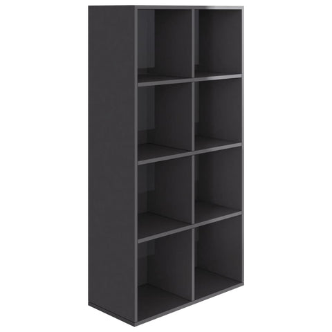 Book Cabinet/Sideboard High Gloss Grey Chipboard
