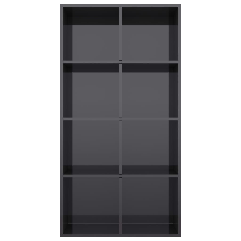 Book Cabinet/Sideboard High Gloss Grey 66x30x130 cm Chipboard