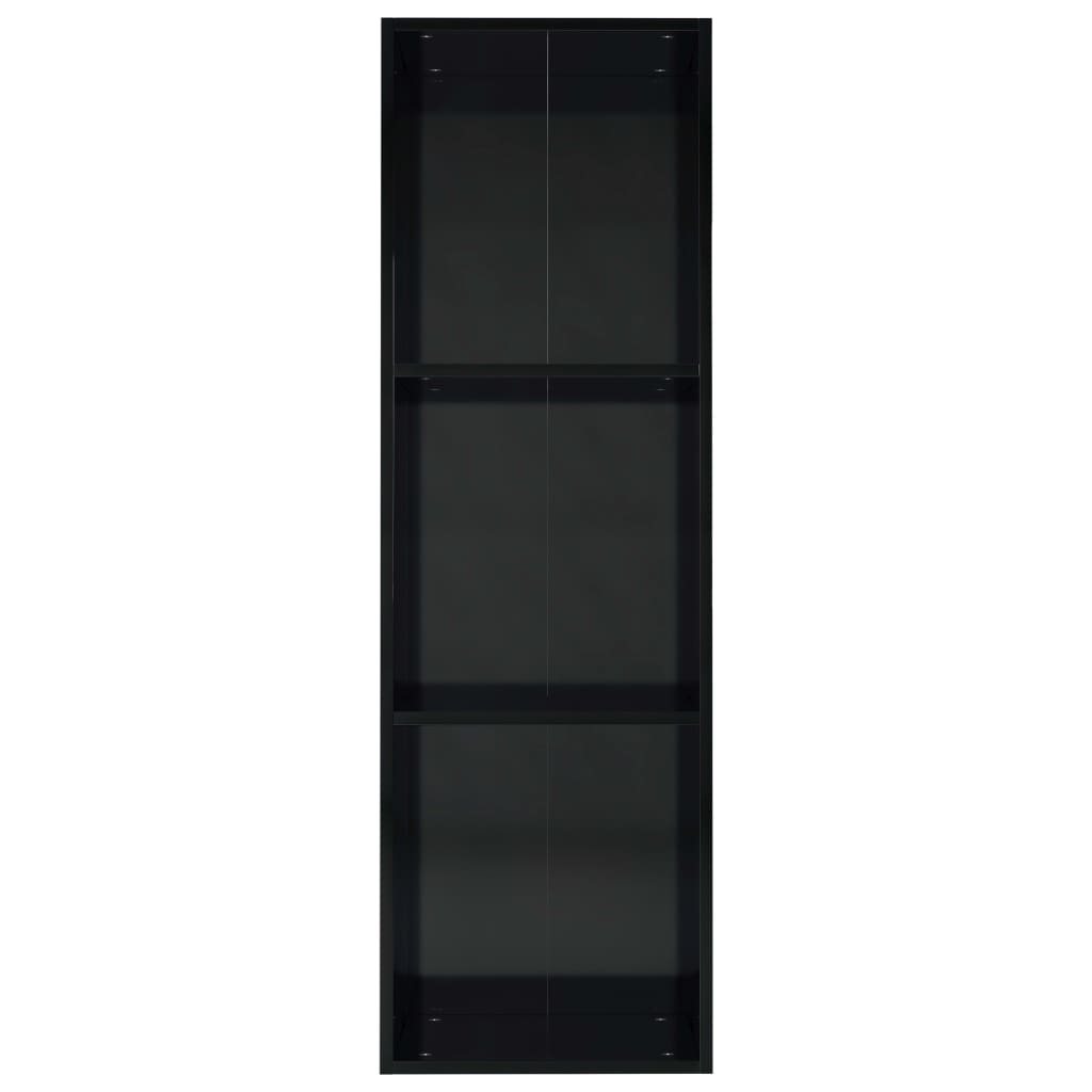 Book Cabinet/TV Cabinet High Gloss Black 36x30x114 cm Chipboard