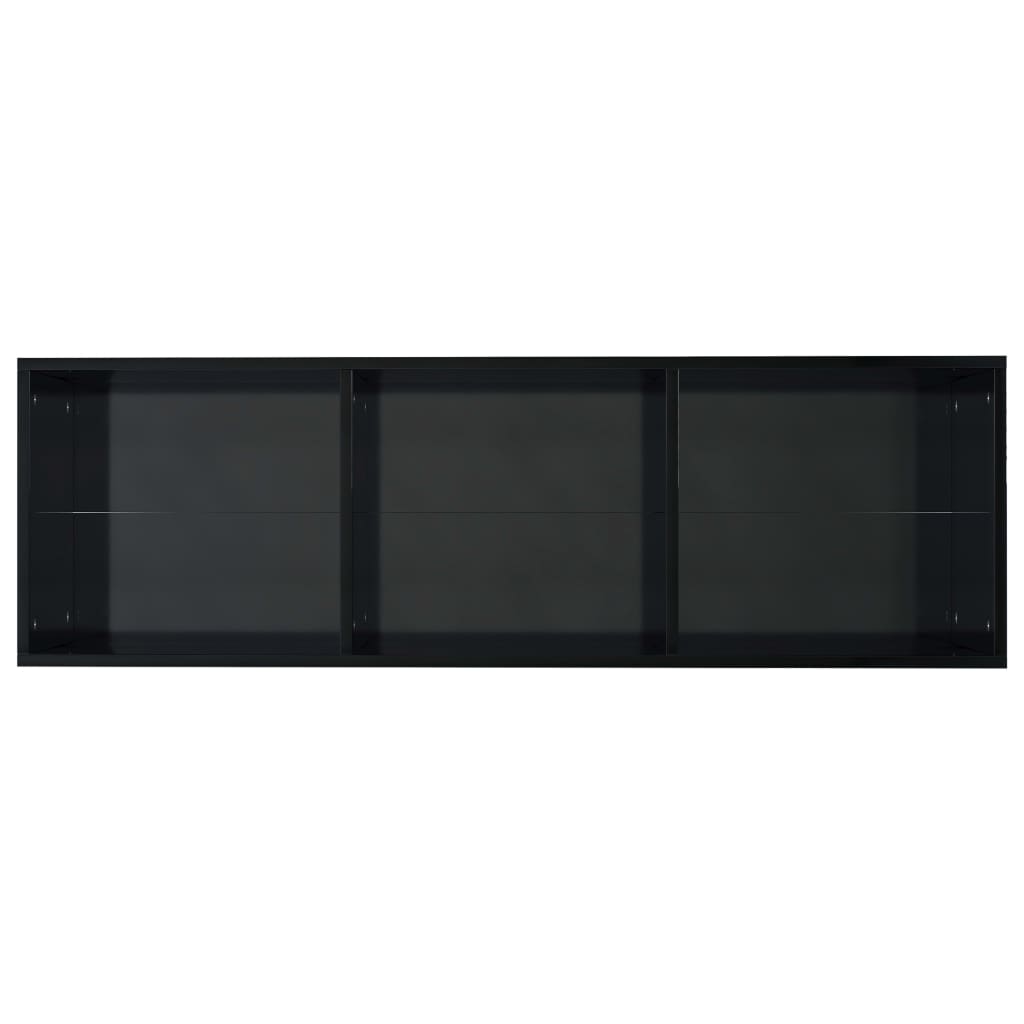 Book Cabinet/TV Cabinet High Gloss Black 36x30x114 cm Chipboard