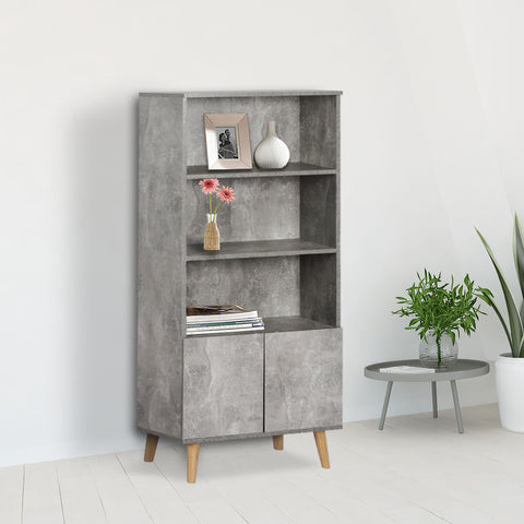 Bookshelf Storage Cabinet Industrial Bookcase Open Shelves