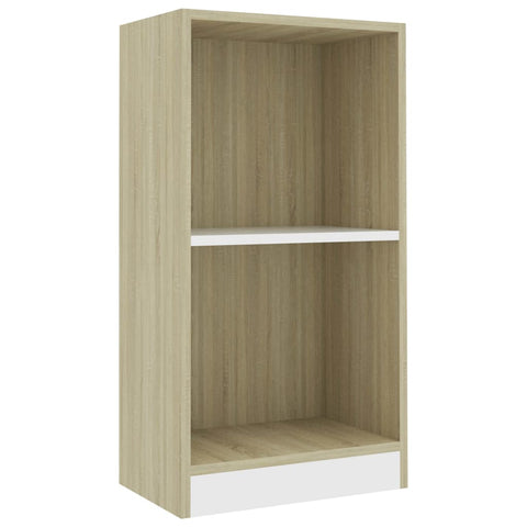 Bookshelf White and Sonoma Oak  Chipboard