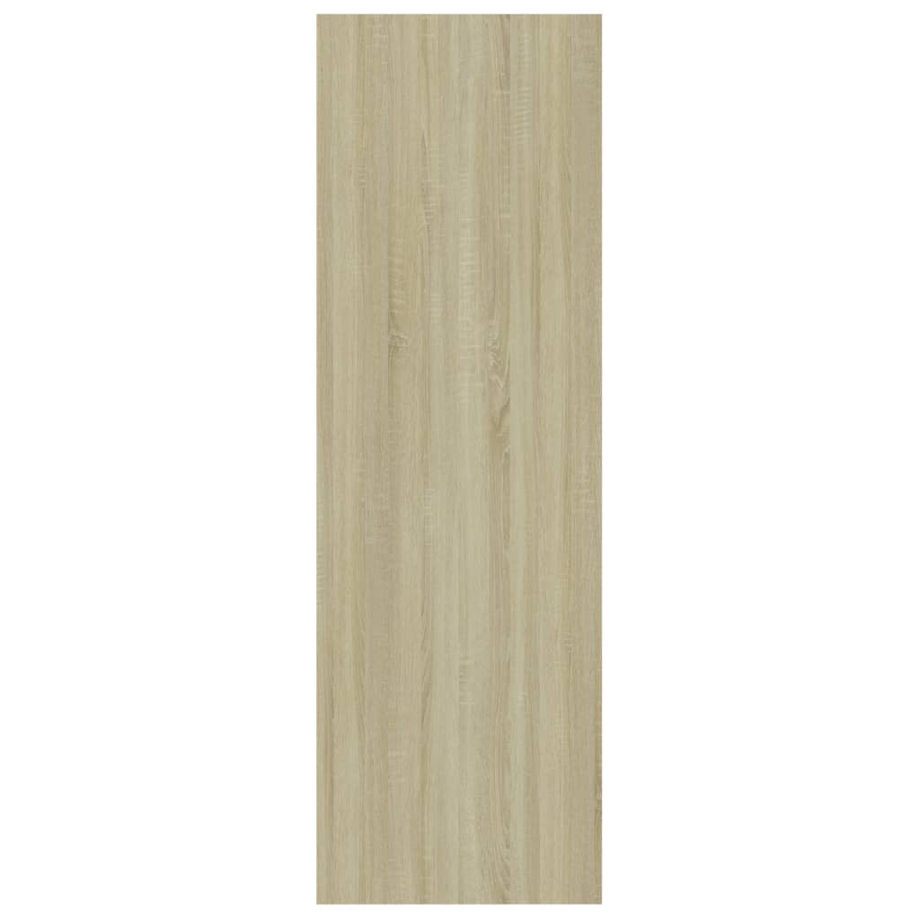 Bookshelf White and Sonoma Oak 40x24x75 cm Chipboard