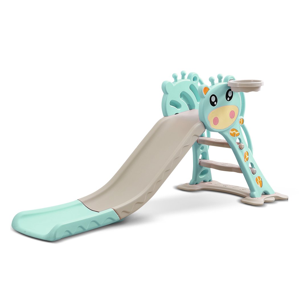 kids products BoPeep Kids Slide Outdoor Basketball Ring Activity Center Toddlers PlaySet Green