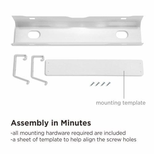 Brateck Under-Desk Cable Management Tray - Dimensions:600x135x108mm - White