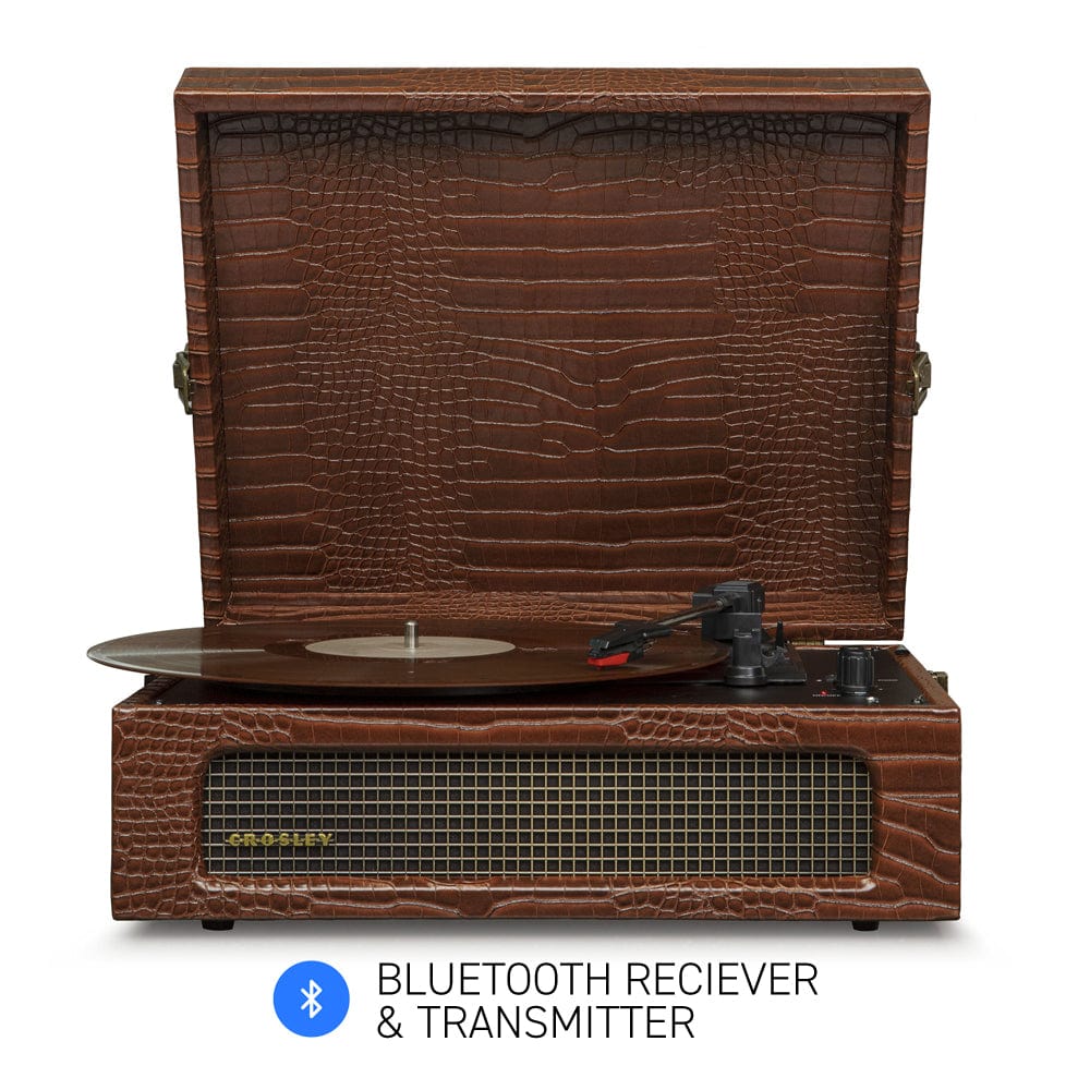 Brown Croc - Bluetooth Portable Turntable