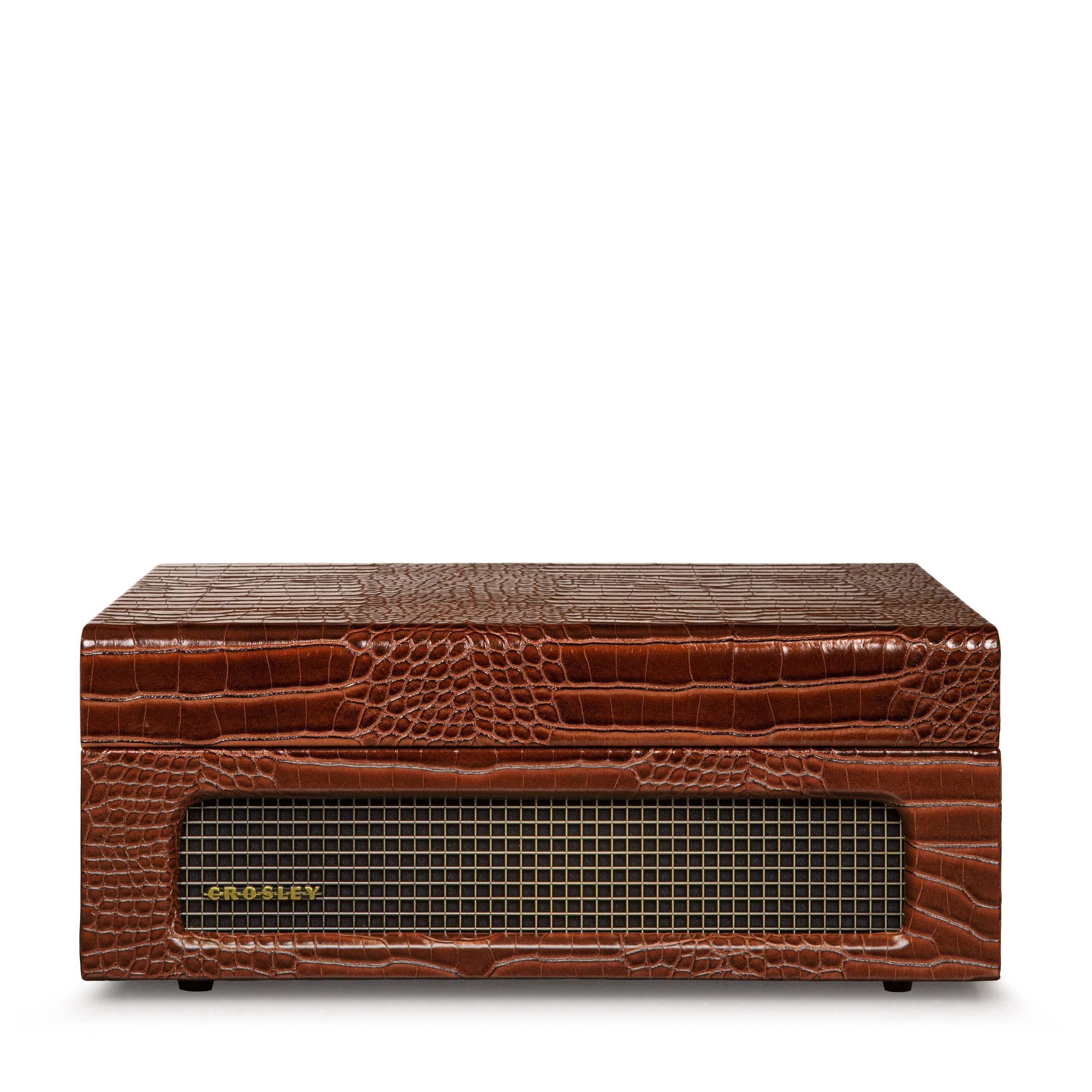 Brown Croc - Bluetooth Portable Turntable