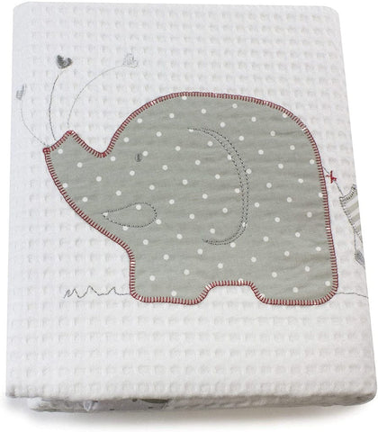 Bubba Blue Petit Elephant Cot Waffle Blk