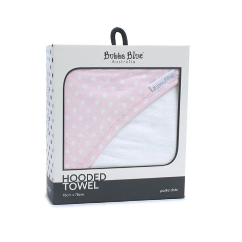 Bubba Blue Pink Polka Dots Hooded Towel 96527