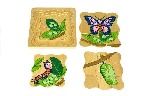 Butterfly Lifecycle 4 Layers Puzzle