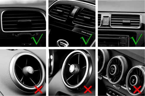 electronics Car Air Vent Phone Holder Magnetic Silver